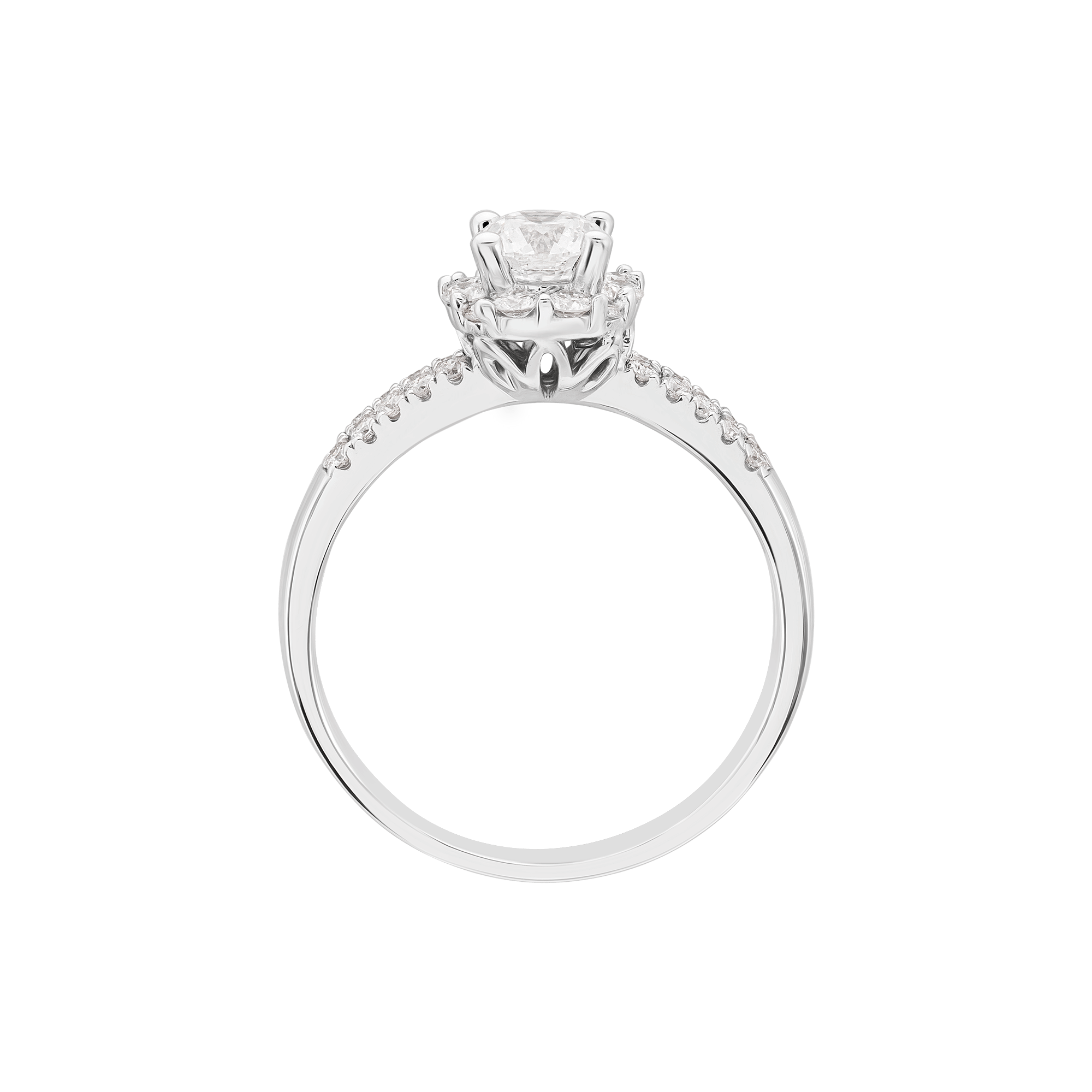 Nhẫn Kim cương Vàng trắng 14K PNJ DDDDW007825